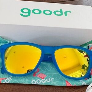 Goodr Blue and Gold Sunglasses